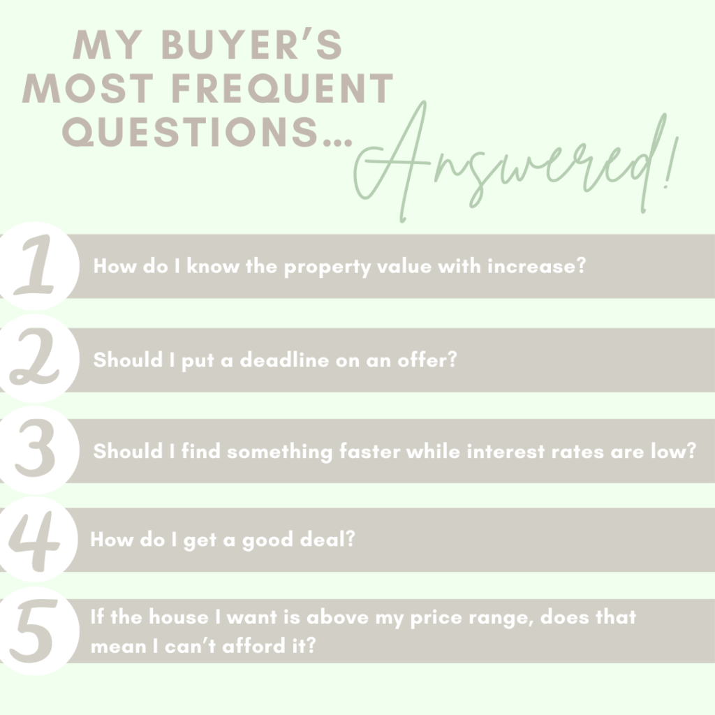 My Buyer's Most Frequent Questions... Answered!